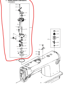 Bobinoir canette complet JUKI DDL 7000A-7