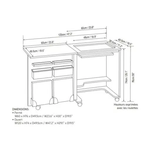 Table de couture Compact Tailormade