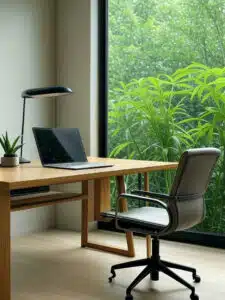 Bureau moderne éclairé naturellement