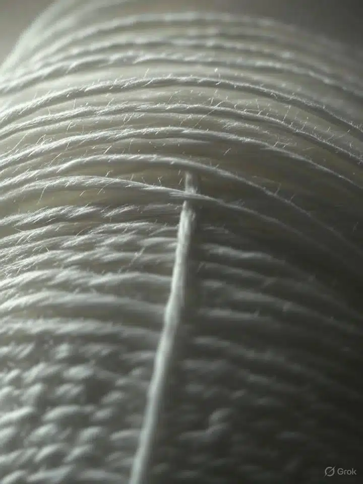 Tension fil idéale, fil entrecroisé tissu