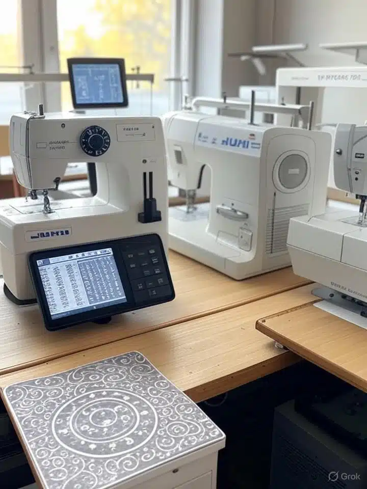 Atelier machines Juki, Pfaff, Brother