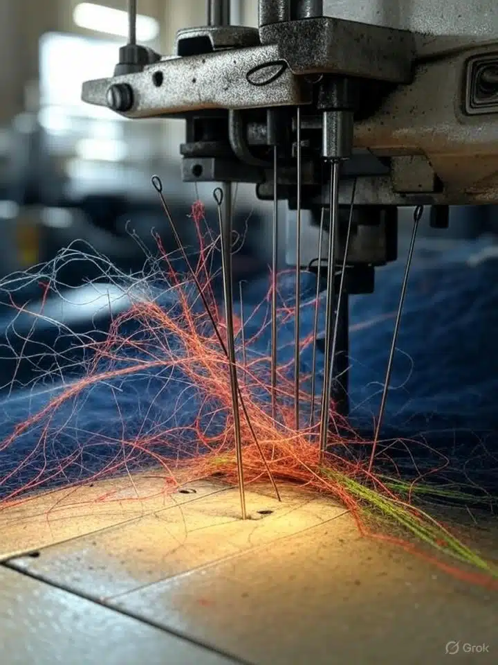 Surjeteuse industrielle aiguilles cassées