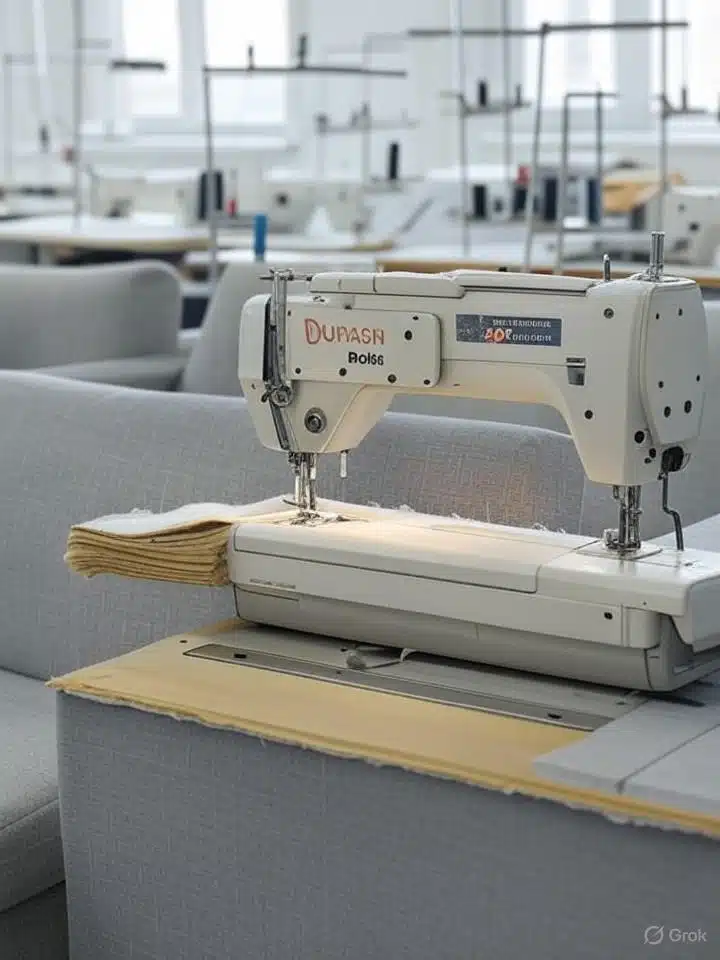 Durkopp Adler 867 cousant un canapé