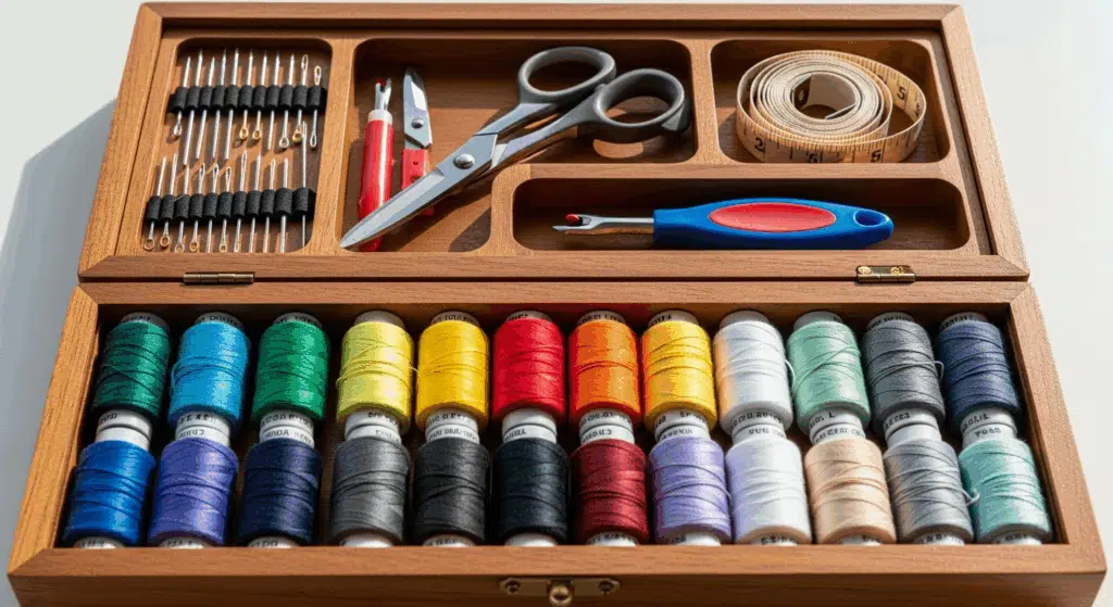 Kit d'accessoires couture organisé