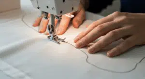 Couture courbe machine à coudre