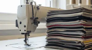 Machine à coudre industrielle et tissus