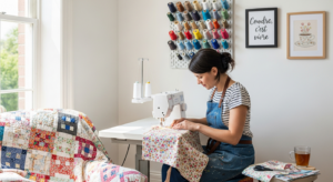 Couturière position ergonomique