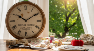 Horloge et arbre au loin