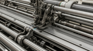 Machine à coudre triple entraînement démontée