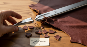 Aiguille cassée dans cuir épais